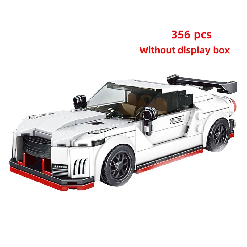 Technical Moc Car City Speed Champion Sports Car Racing Vehicle Building Blocks Brick Educational Construction Toys