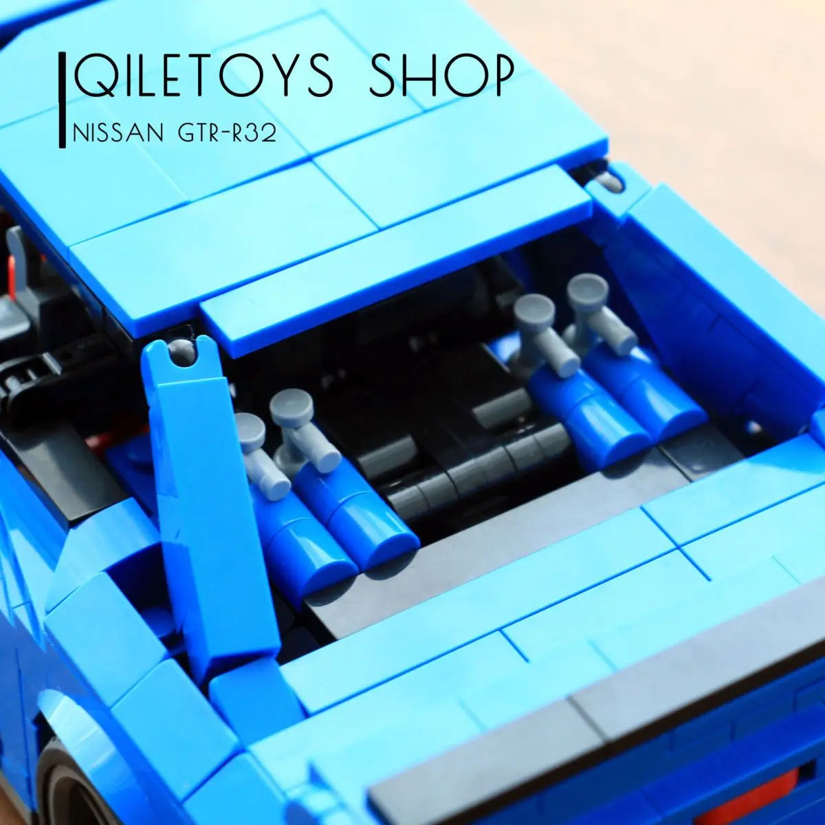 Technical building block bricks japan sport car nissans GTR R34 JDM retro model pull back vehicel toys collection for boys gifts