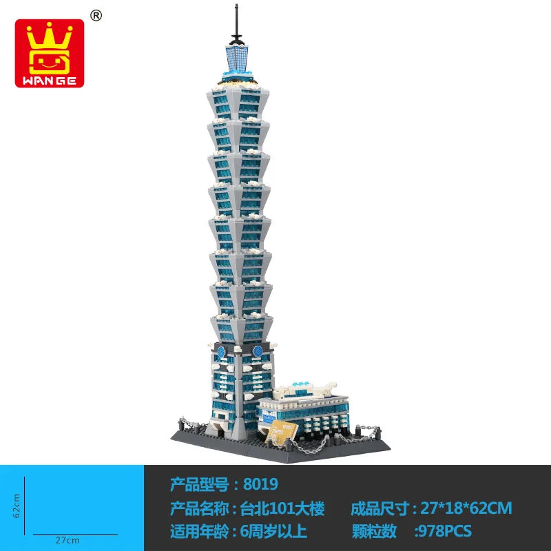 Wange Blocks World Architecture Building Bricks Castle Villa House Big Ben Church DIY Toys for Man Gifts Girl Adult Present