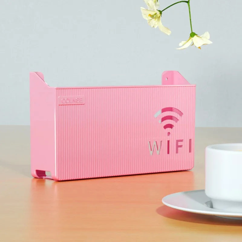 Étagère de routeur Wifi sans fil, boîte de rangement murale à suspendre, boîte de rangement en plastique ABS, support d'alimentation de câble, boîte de rangement, décoration de la maison