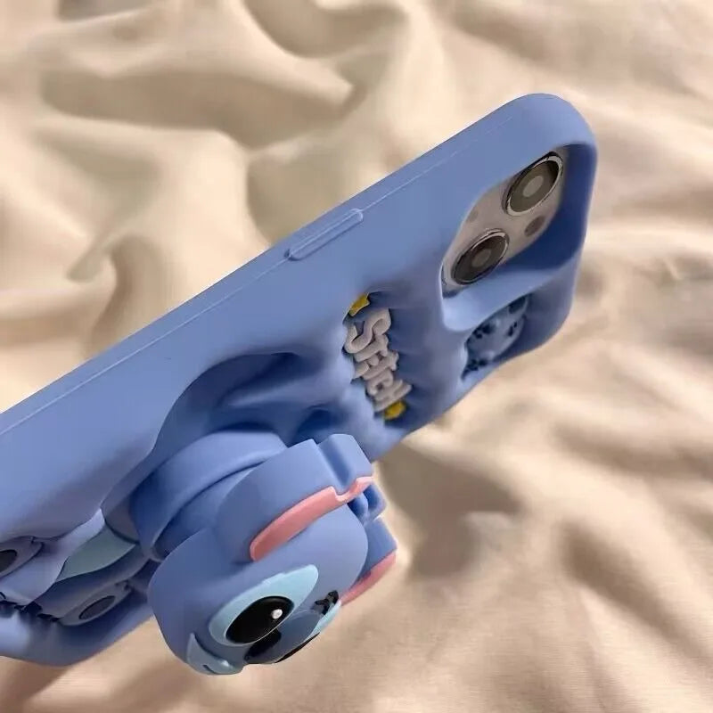 Stitch Phone15promax cute mobile phone case Apple 14/13 silicone 12 all-inclusive 11 soft 15 cartoon couple protective case