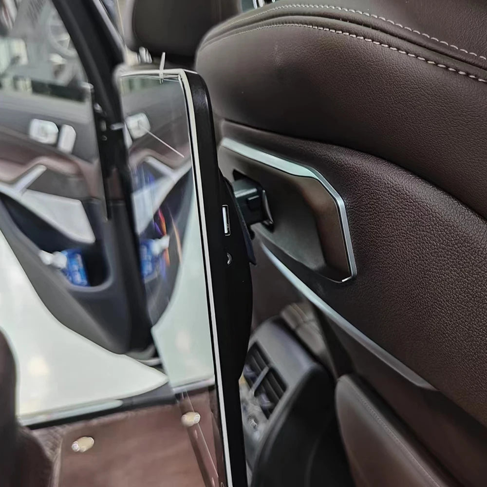 Moniteur d'appui-tête de voiture Android 12.0 de 11,6 pouces pour BMW X7 G07 2019-2025 Support de siège arrière WiFi 4K Écran tactile Vidéo Support caché