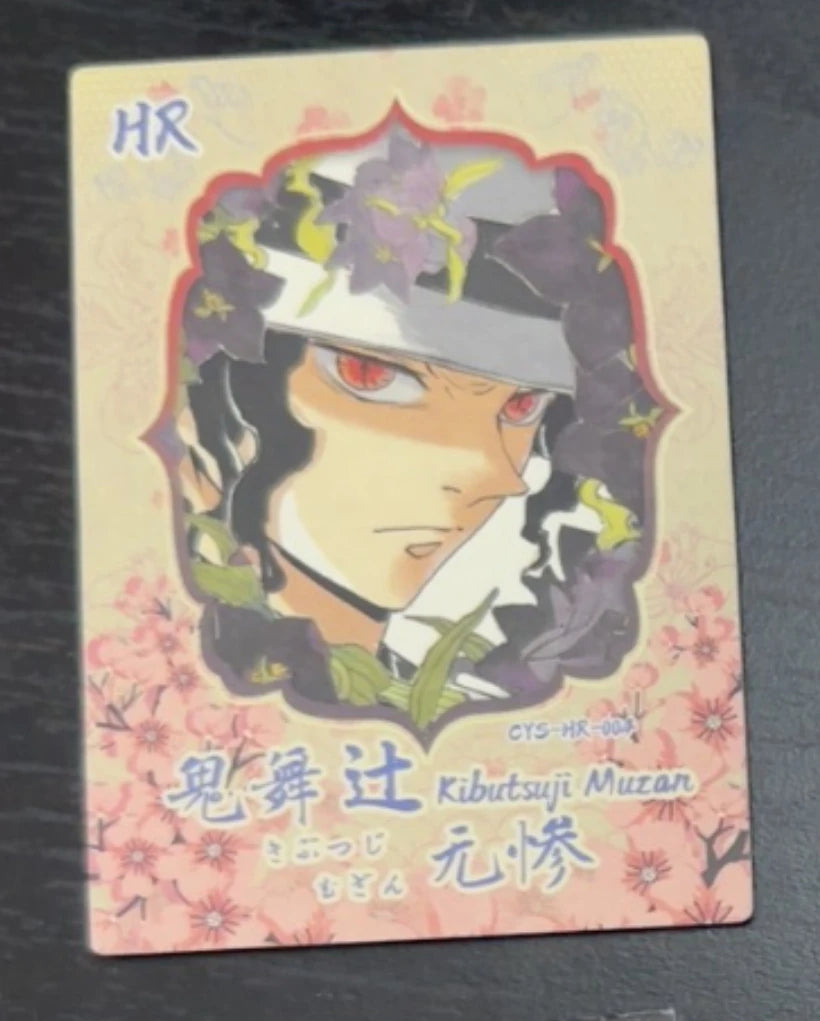Anime Demon Slayer Kamado Tanjirou Kochou Shinobu Kanroji Mitsuri Iguro Obanai Collection Cards Christmas Birthday Gifts Toys