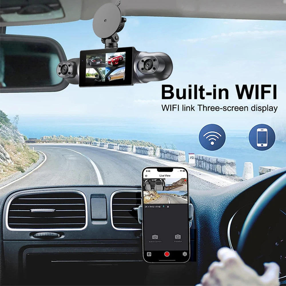 4*1080P 4 Channel Dash Cam for Cars WIFI 360 Video Recorder Rear View Camera for Vehicle Car DVR 24H Hardware Kit Car Assecories