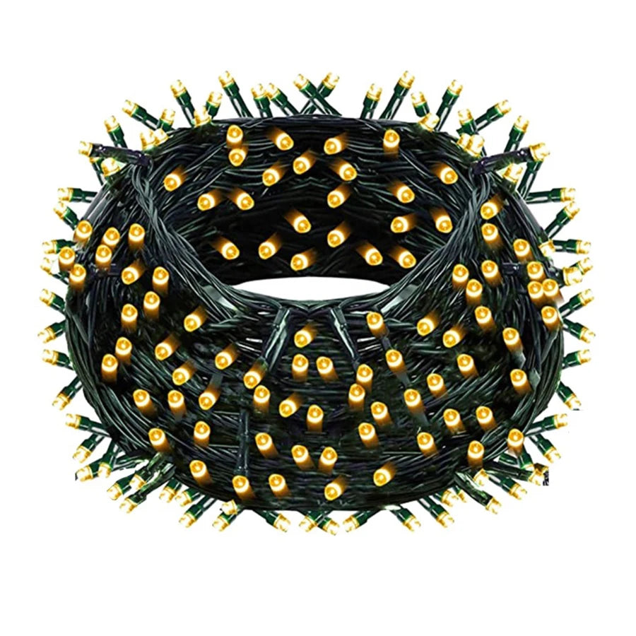 Guirnalda de luces LED de 10 m/20 m para Navidad, para exteriores, para terraza, jardín, fiesta en la calle, hogar, boda, decoración de Año Nuevo