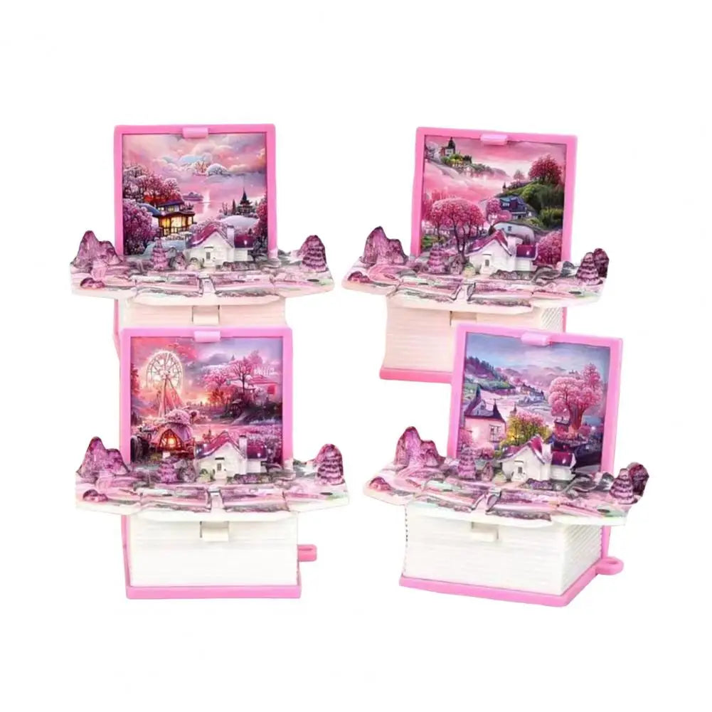 2Pcs Storypop Keychain Mini 3D Book Folding Toy Pop-Up Story Book Keyring Decoration Educational Stress Relief Toy for Kids