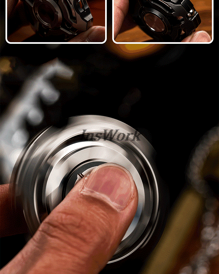 WANWU EDC Zeus X Linkage Structure Titanium Alloy Fingertip Gyro Finger Ring Decompression Toy