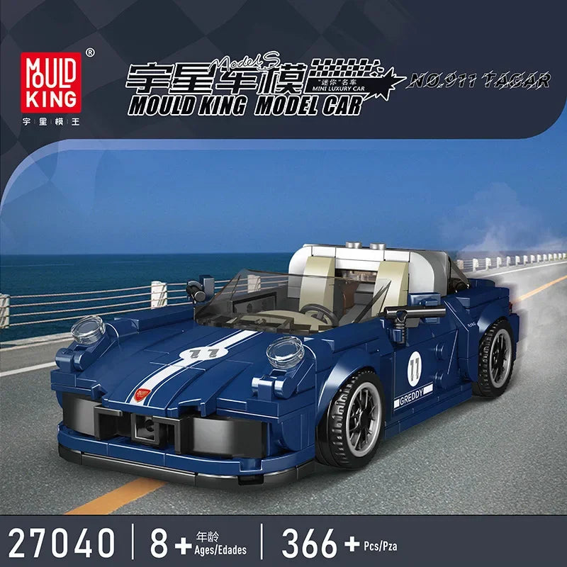 Yuxing-modelo mini-coche famoso, modelo de carreras deportivas, ocho cuadrículas, juguetes educativos para niños, bloques de construcción ensamblados