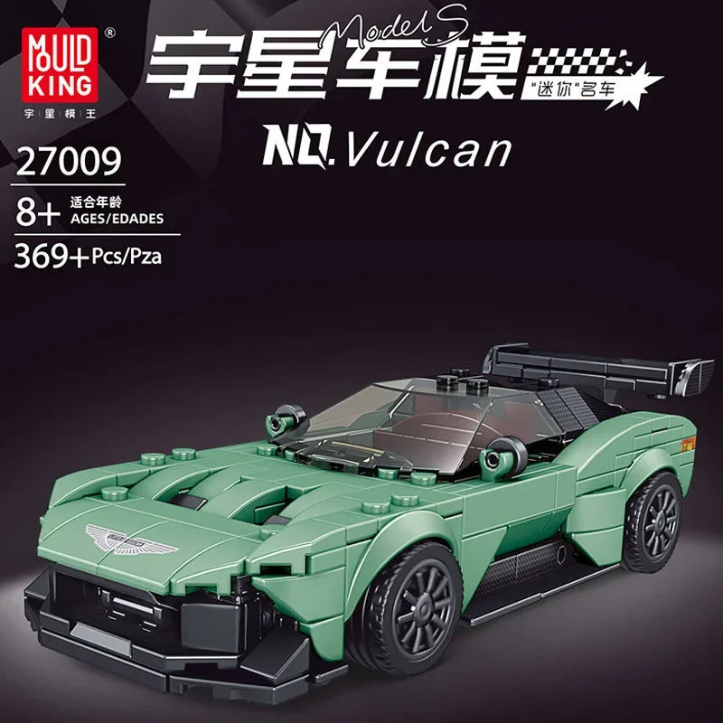 Yuxing-modelo mini-coche famoso, modelo de carreras deportivas, ocho cuadrículas, juguetes educativos para niños, bloques de construcción ensamblados