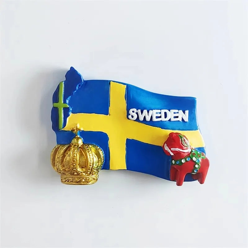 Sweden Fridge Stickers Stockholm Souvenirs Home Decoration Refrigerator Magnets Wedding Gifts Photo Wall Magnetic Stickers