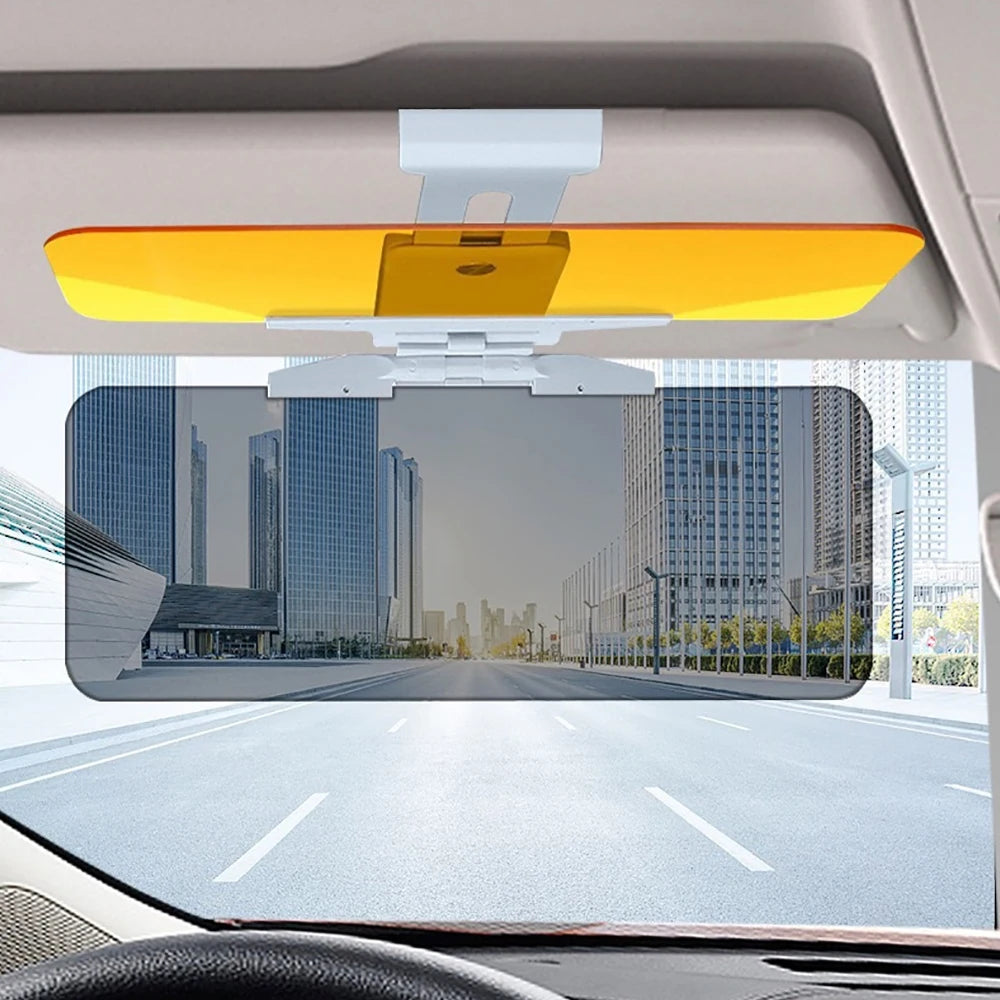 2 in1 Car Sun Visor Fold Flip Down View Interior Mirrors HD Anti Sunlight Dazzling Goggle Day Night Vision Driving Mirror UV