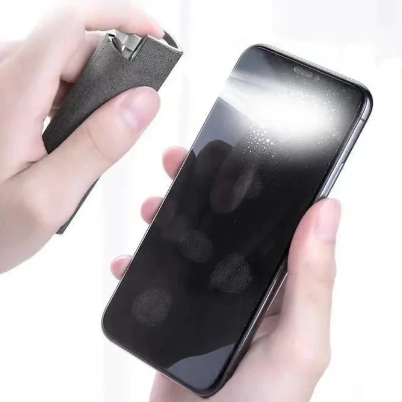 2In1 Microfiber Screen Cleaner Spray Bottle Set for Phone Ipad Screen Dust Removal Clean Cloth Wipe Iphone Cleaning Glasses Wipe