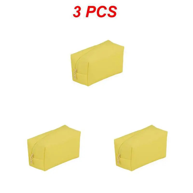 1 ~ 10 piezas de neceser pequeño para mujer, de piel sintética, resistente al agua, con cremallera, bolsa de maquillaje, organizador de maquillaje de viaje, estuche de belleza