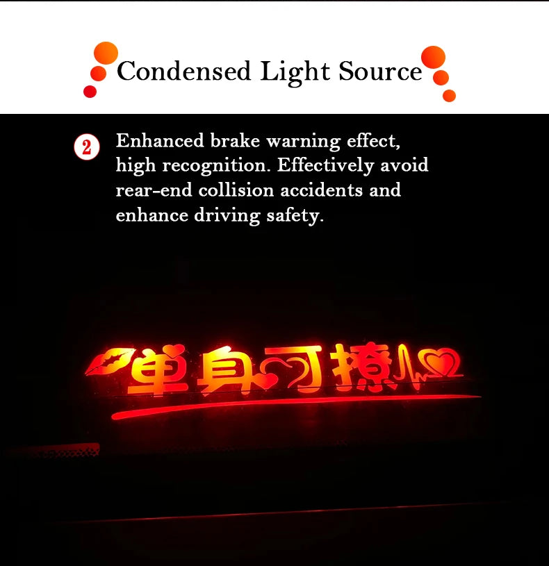 For Lexus ES Car Brake Light Sticker Brake Light Projection Board Cool Exterior Rear windshield Stickers Car Tuning Supplies