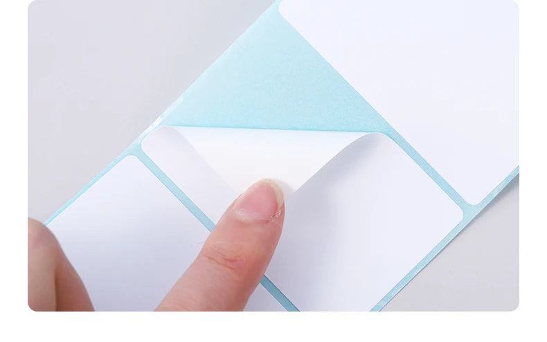 Etiquetas térmicas de varios tamaños, rollo de papel adhesivo, 100 mm de ancho, etiquetas blancas en blanco para etiquetas térmicas, pegatinas de papel autoadhesivas