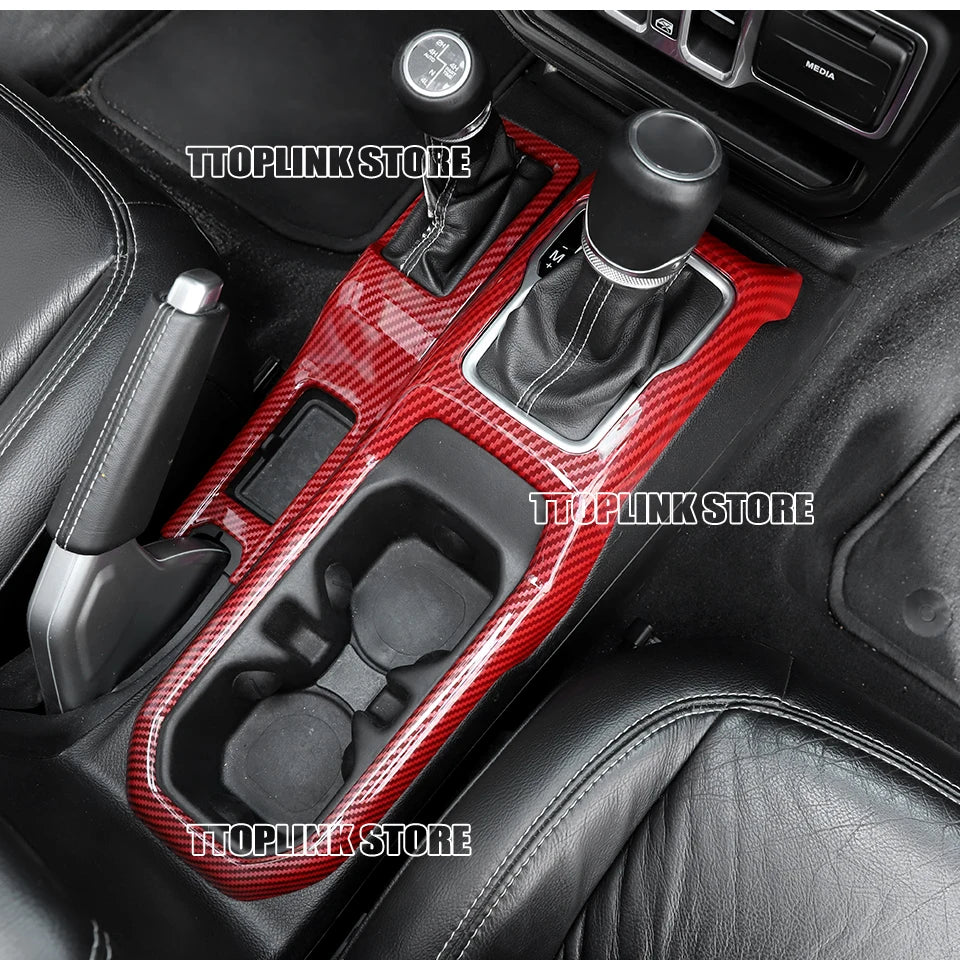 ABS Interior 4WD Gear Shift Panel/Gear Shift Panel Cover for Jeep Wrangler JL/for Jeep JT Gladiator 2018 Up Car Accessories