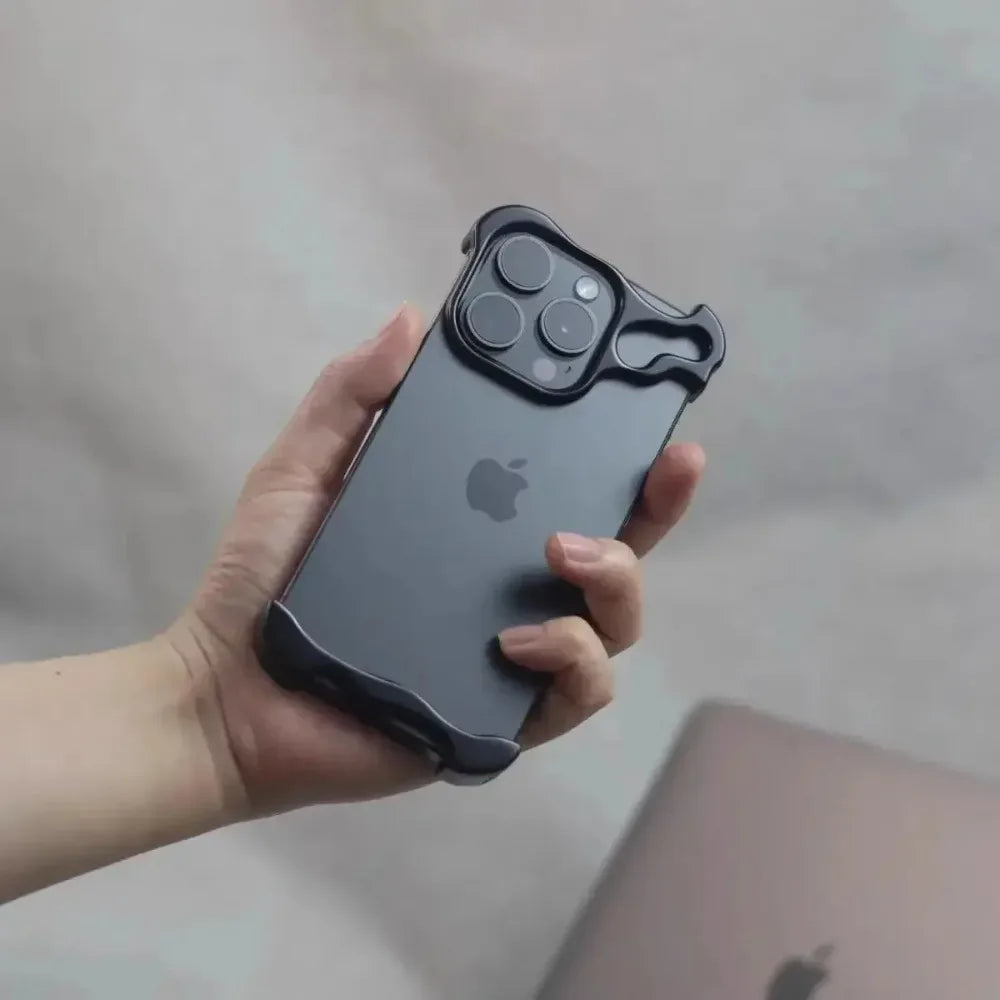 Titanium Metal Phone Case for IPhone 16 15 14 13 Pro Max Lens Film Aluminum Alloy Corner Pad Bumper Shockproof No Border Cover
