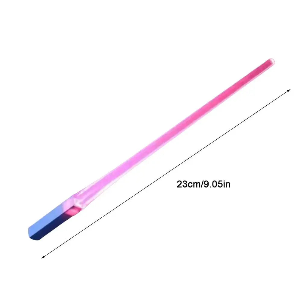 1 par de palillos luminosos con forma de sable de luz LED, desmontables, lavables, reutilizables, sin BPA, para cocina, cenas, fiestas temáticas de StarWar
