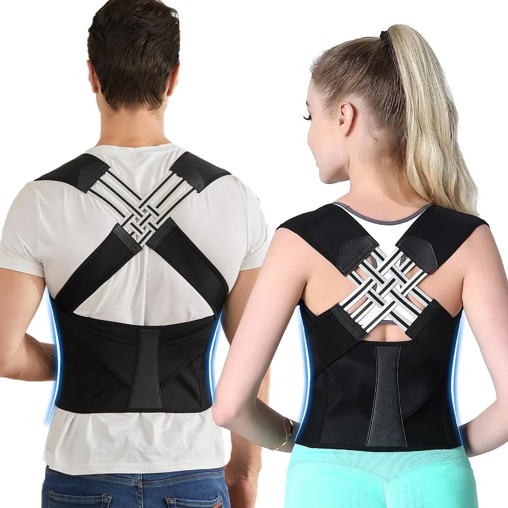 Faja correctora de postura para la espalda, correa de soporte ajustable para la espalda para prevenir la distorsión de la columna vertebral y la joroba, adecuada para hombres y mujeres