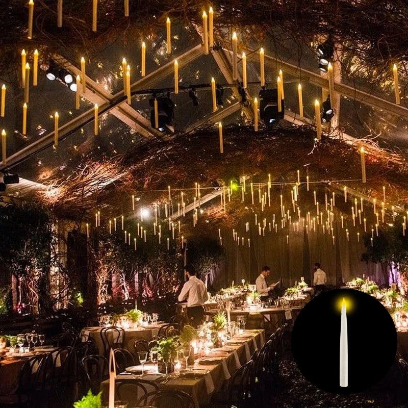 12-240 piezas nuevas velas flotantes sin llama que funcionan con pilas con varita mágica y control remoto, velas colgantes parpadeantes para decoración de bodas o el hogar
