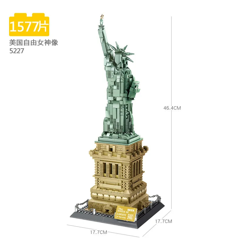 Wange Blocks World Architecture Building Bricks Castle Villa House Big Ben Church DIY Toys for Man Gifts Girl Adult Present