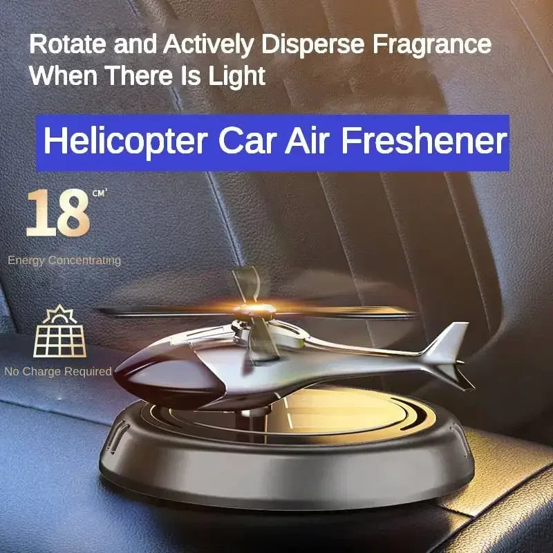 Car Air Freshener Helicopter Solar Propeller Rotating Aroma Diffuser Car Styling Fragrance Decoration Center console car perfume