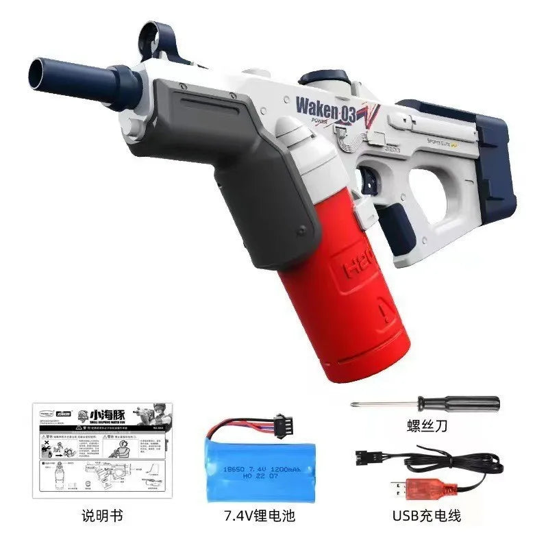 2024 Electric Toy Water Gun Dolphin Outdoor Portable Swimming Pool Battle Party Large Capacity Water Toy Gun Gift for Kid Adult