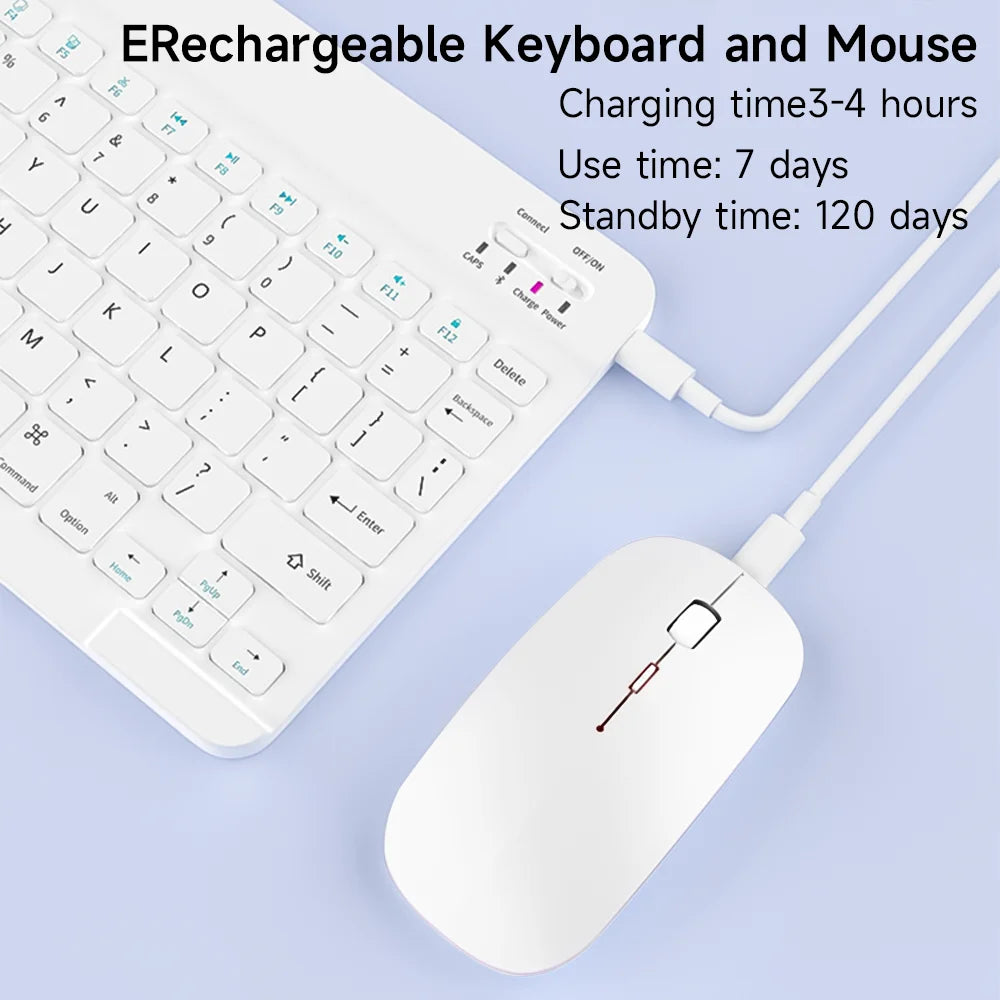 Teclado inalámbrico para iOS, Android, Windows, iPad, teclado Air Mini Pro, teclado Bluetooth, ratón para Apple, Xiaomi, Huawei, tableta