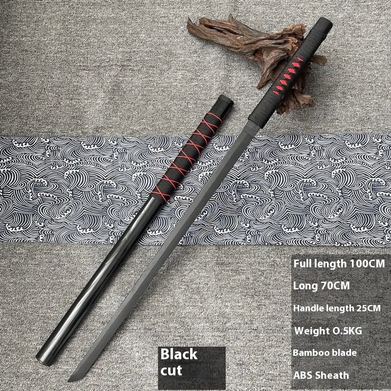 Tai Sword Katana Oriental Draw Sword with Sheath Tang Hengdao Wooden Sword Ancient Style Children's Toy Bamboo Wooden