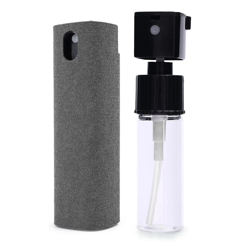 2In1 Microfiber Screen Cleaner Spray Bottle Set for Phone Ipad Screen Dust Removal Clean Cloth Wipe Iphone Cleaning Glasses Wipe