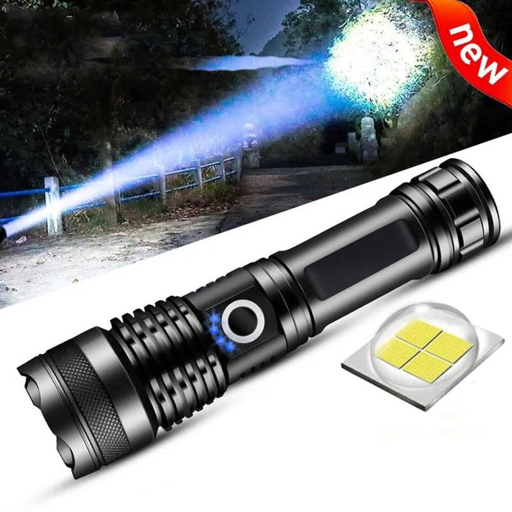 Super Bright LED Scuba Diving Flashlight P50 Underwater Waterproof UCB Rechargeable-Tactical Torch Lamp Spearfishing Lantern