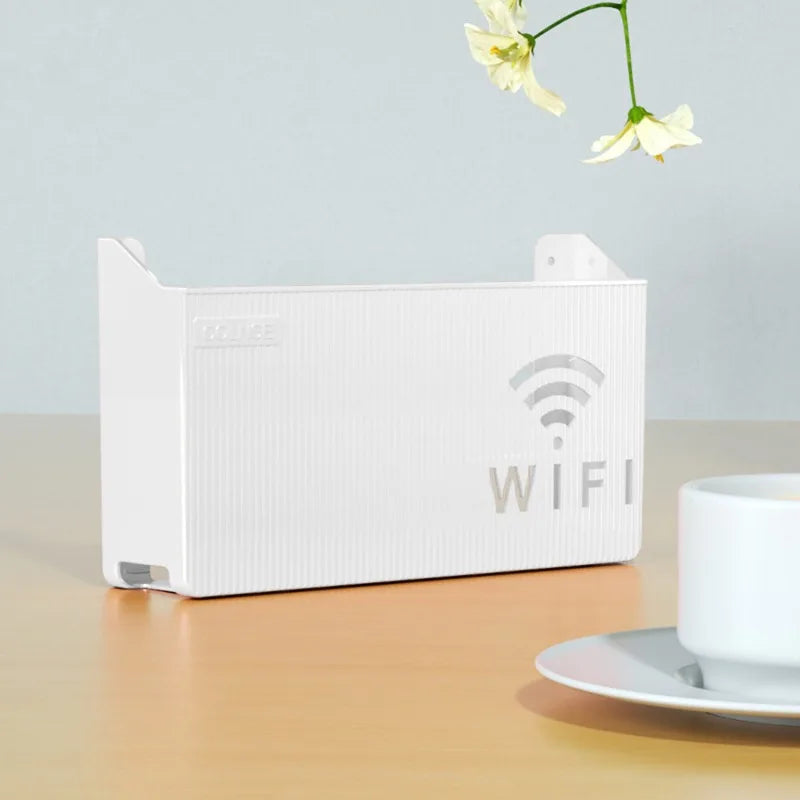 Étagère de routeur Wifi sans fil, boîte de rangement murale à suspendre, boîte de rangement en plastique ABS, support d'alimentation de câble, boîte de rangement, décoration de la maison