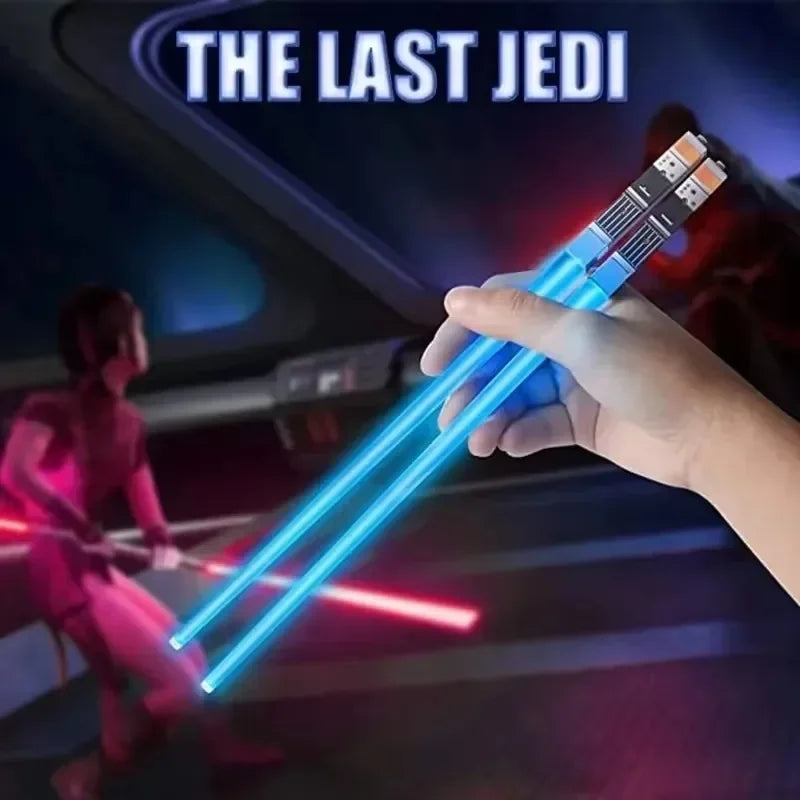 StarWar Theme Chinese Chopsticks Lightsaber Luminous LED Reusable Washable Detachable Sushi Chopsticks Kitchen Tableware
