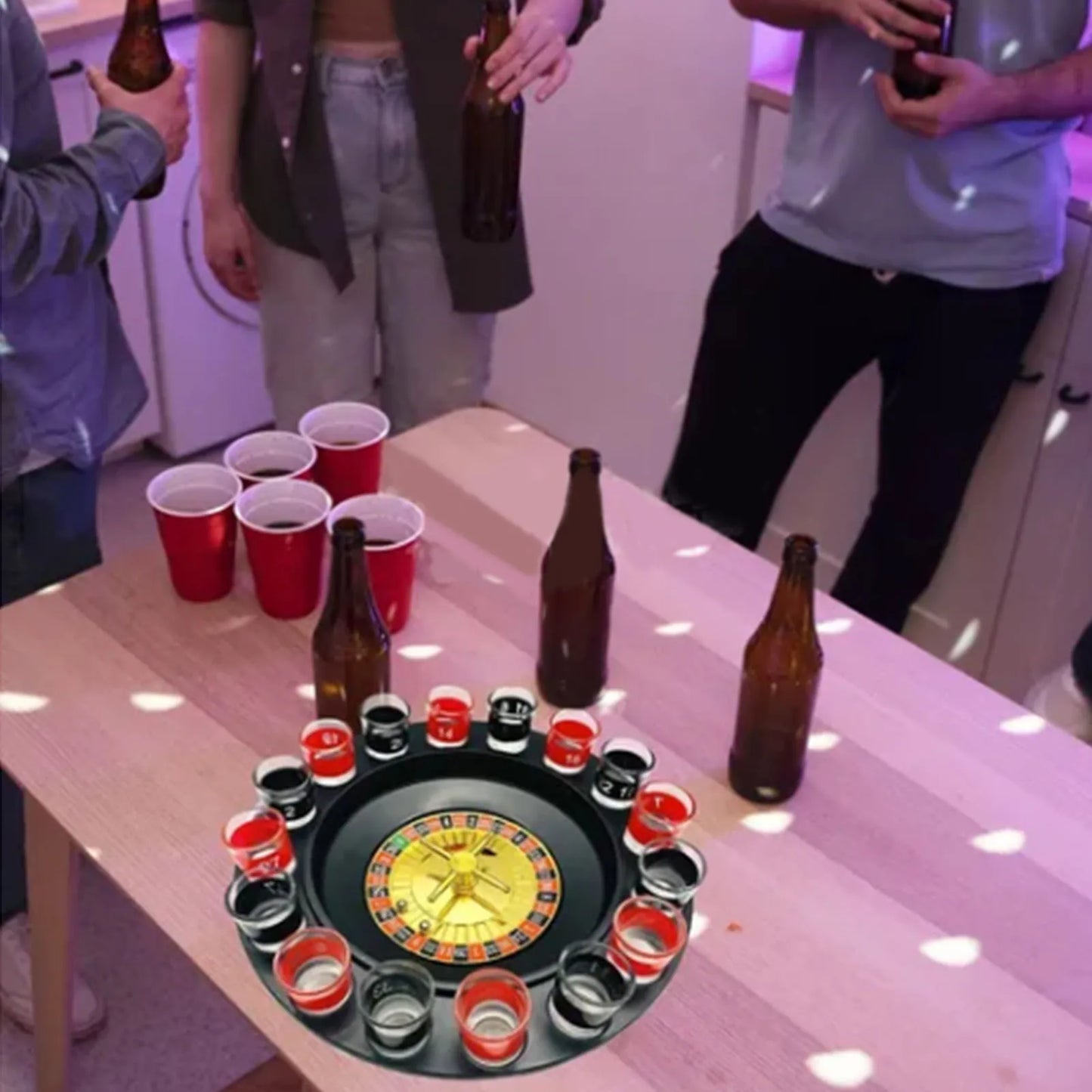 Vasos de chupito de 16 agujeros, copas de vino, juego de ruleta, juego de juegos para beber para fiestas, juego de ruleta de 16 chupitos, suministros para fiestas