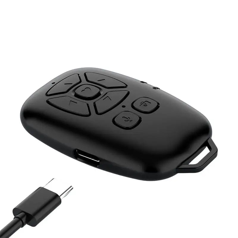 Control remoto inalámbrico para cámara de teléfono, botón de control remoto para teléfono móvil con Bluetooth, pulsador, pasador de página, control remoto recargable para Android IOS