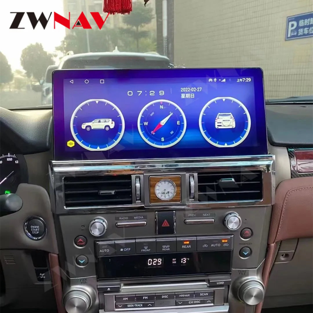 Radio para coche Android con pantalla IPS HD de 12,3" para Lexus GX460 GX400 2010-2020, reproductor multimedia, autorradio, navegación GPS, unidad principal 2 Din