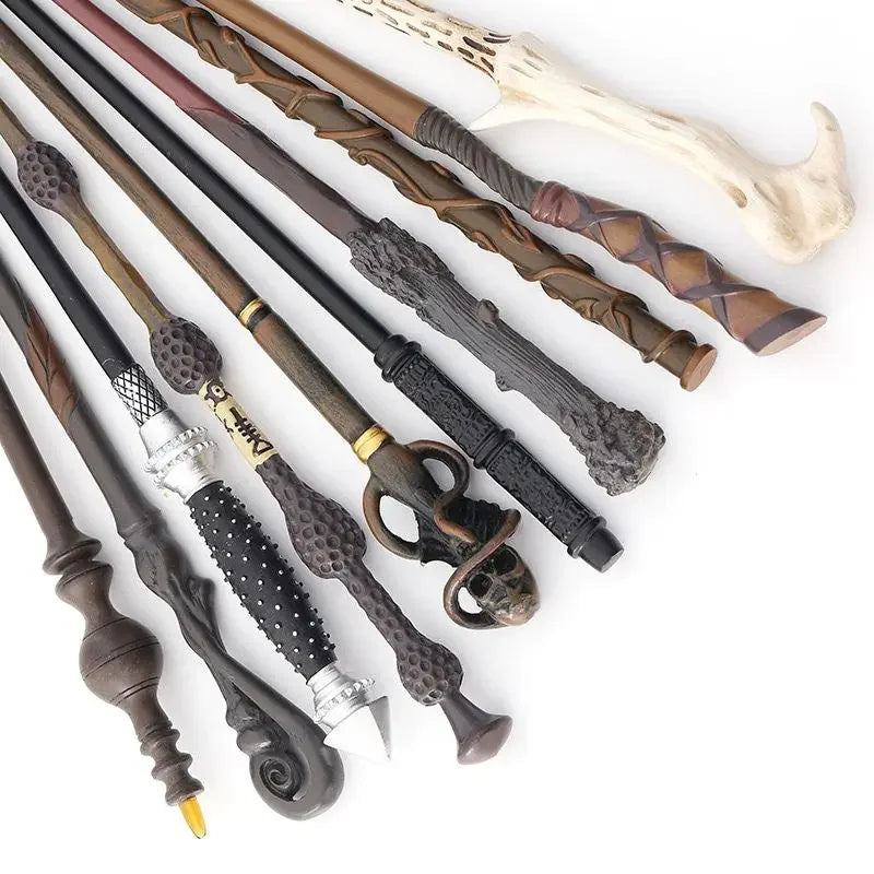 36 Styles Harry Magic Wand Resin Material Built in Steel Core Dumbledore Staff Cosplay Voldemort Props Christmas Gift Kid