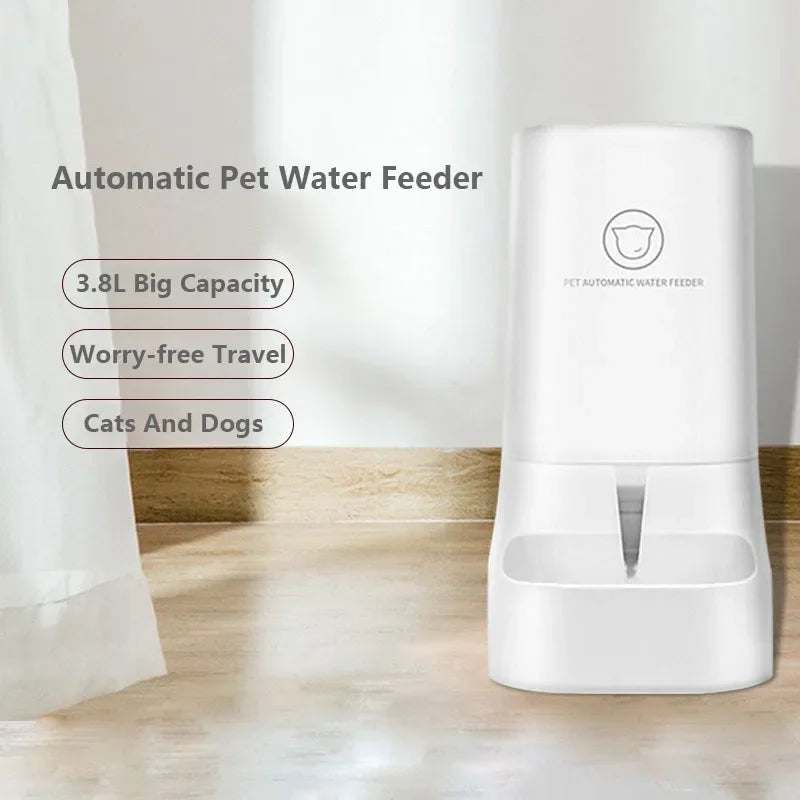 Comedero automático para gatos y perros, dispensador automático de agua, práctico para viajes de corta distancia, gran capacidad, para gatos