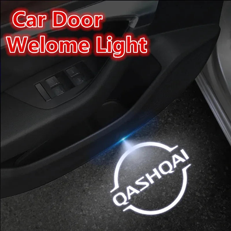 2PCS LED Laser Projector For Qashqai J10 J11 J12 2021 2022 2023 Nismo Car Door Lights Auto Signal Lamps Accessories