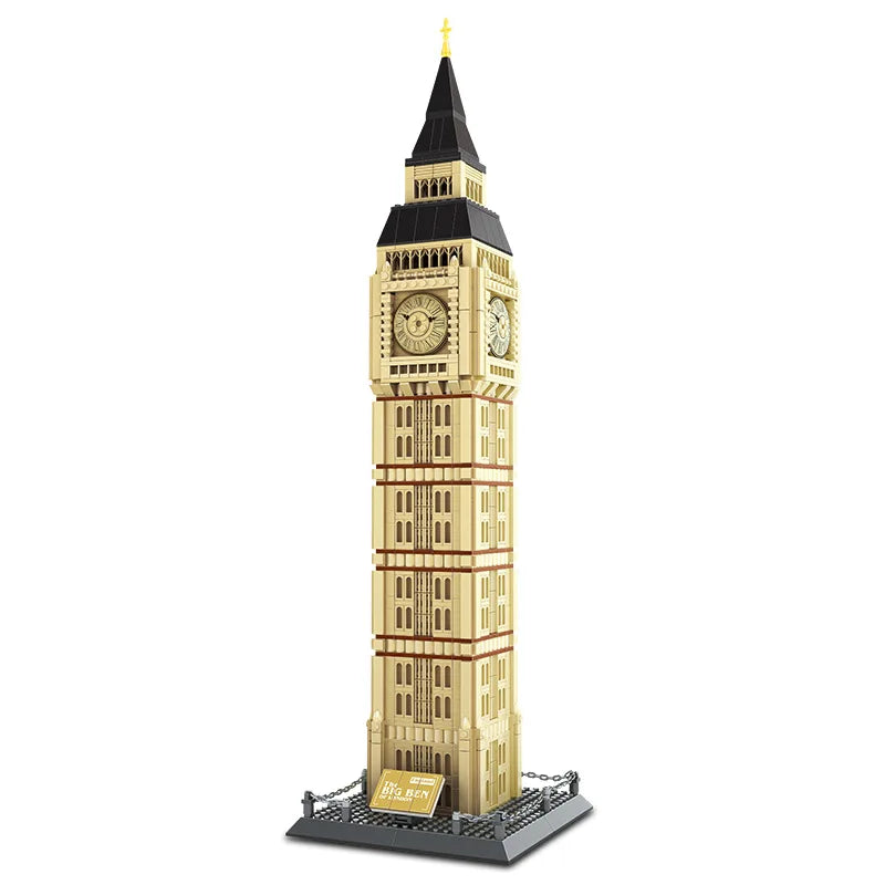 1664 piezas del modelo Big Ben de Londres, bloques de construcción, arquitectura de fama mundial, ladrillos, vista de la calle de la ciudad, juguetes, regalos para niños