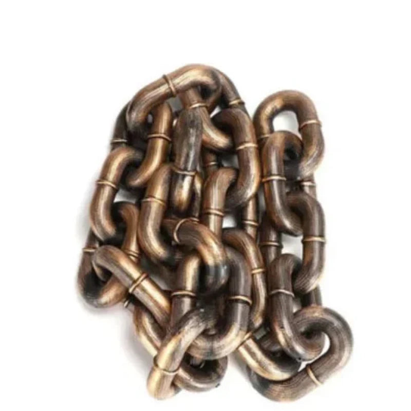 Pet traction rope, hollow plastic simulation iron chain, internet-famous funny and amusing props