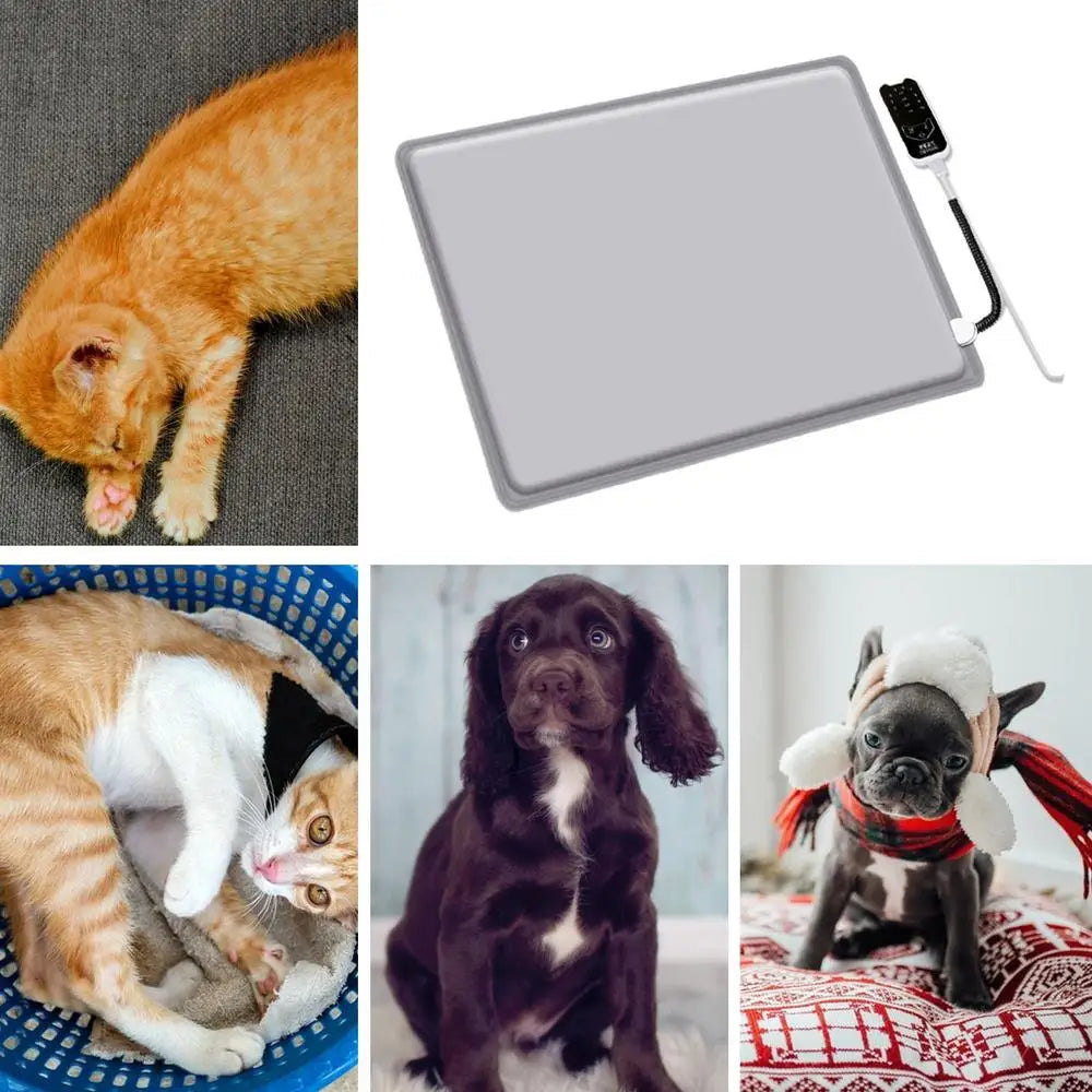 Pet Heating Pad Electrical Mat Cat Dog Waterproof Heating Pad Indoor Animals Even Heating Beddings For Cold Weather Warm Keeping