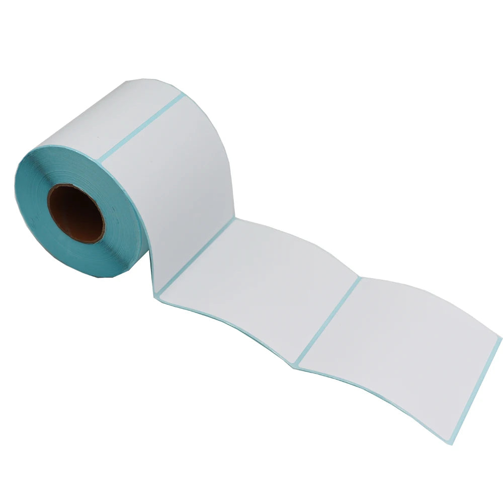 Etiquetas térmicas de varios tamaños, rollo de papel adhesivo, 100 mm de ancho, etiquetas blancas en blanco para etiquetas térmicas, pegatinas de papel autoadhesivas