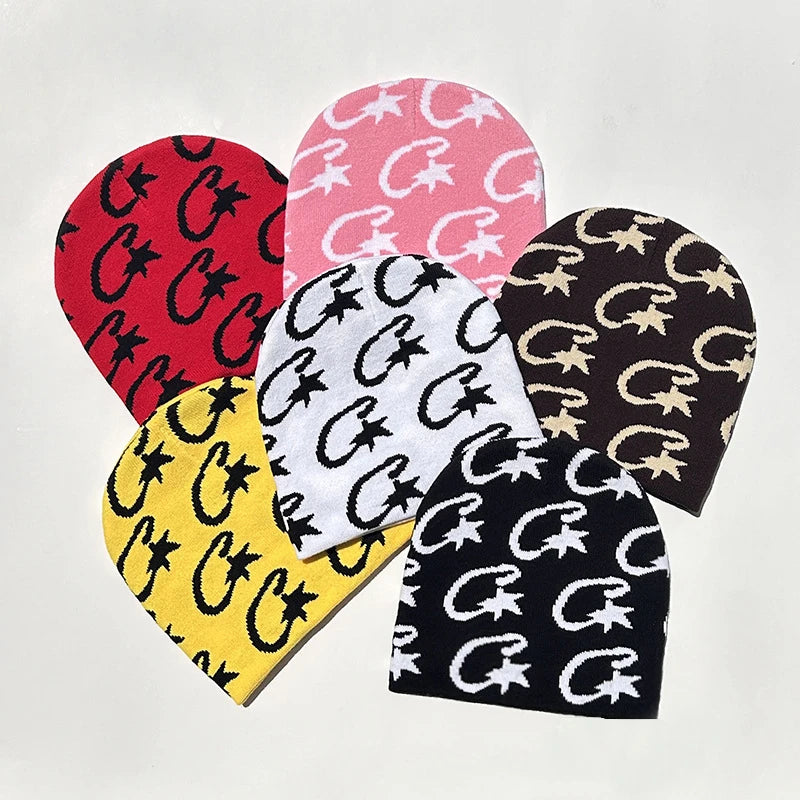 1 gorro de punto para mujer, gorro de punto para hombre, gorro unisex de punto moderno sin ala, para actividades al aire libre, estilo Y2k, hip hop, gótico, ciclismo