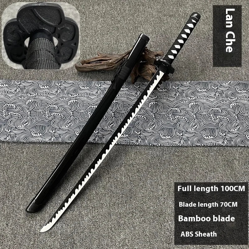 Tai Sword Katana Oriental Draw Sword with Sheath Tang Hengdao Wooden Sword Ancient Style Children's Toy Bamboo Wooden