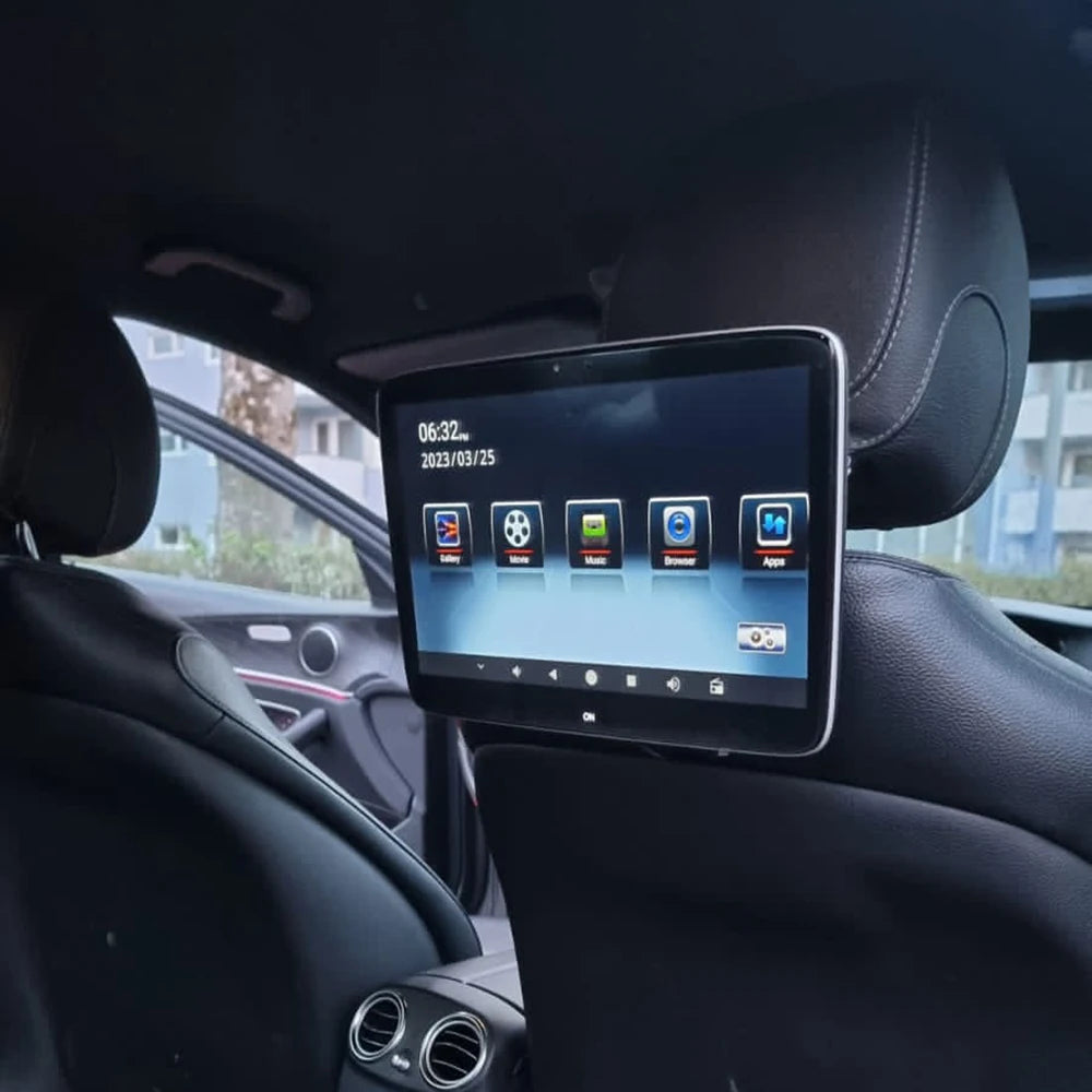 Pantalla de TV para asiento trasero para Mercedes Benz CEGSV Class Monitor de reposacabezas Android con reproductores multimedia de video y entretenimiento para automóvil