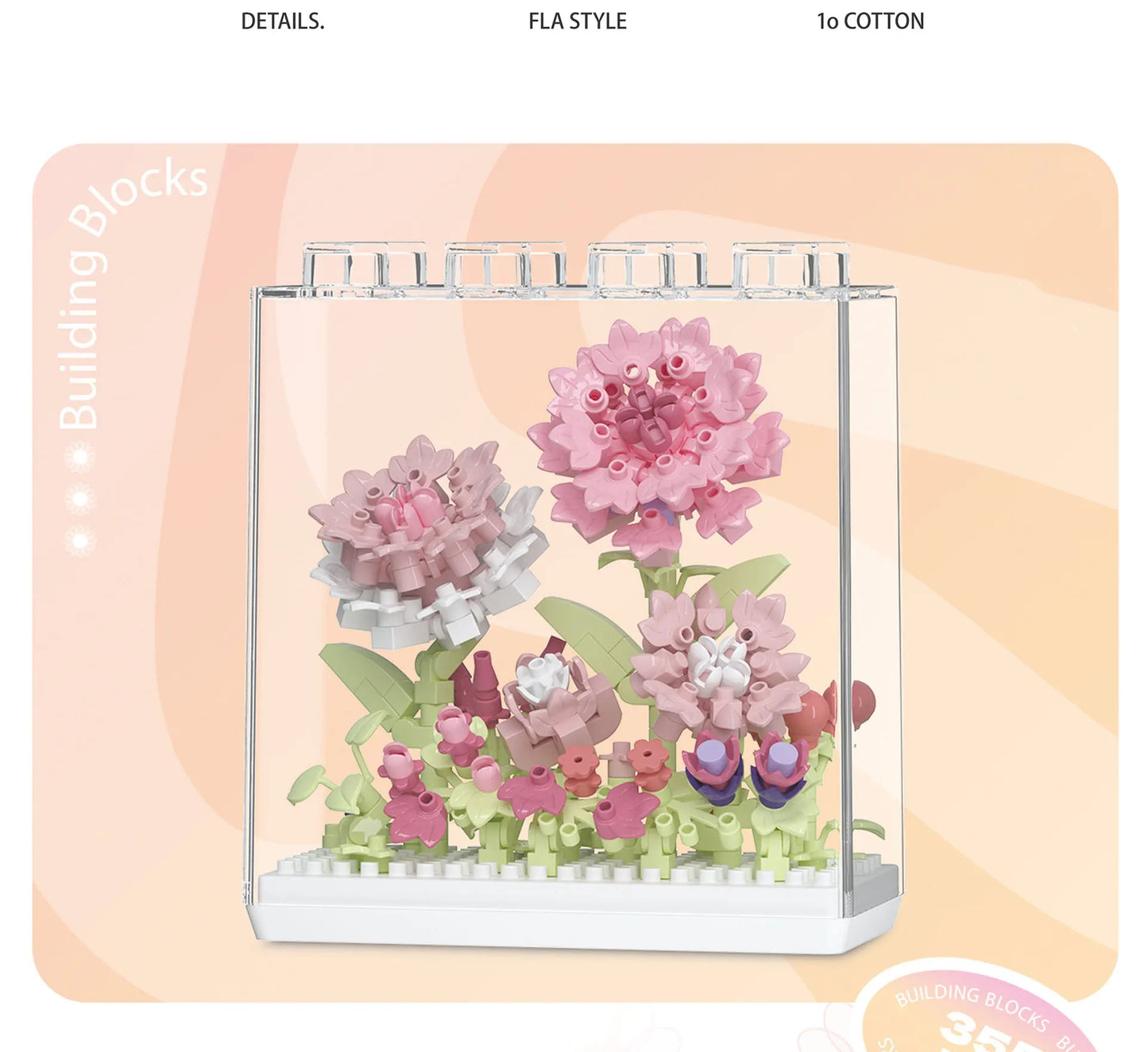Bouquet Flowers Bricks Constructor Set for Adults Children Toys Flower Mini Particles Building Blocks Assembled Bricks Girl Gift