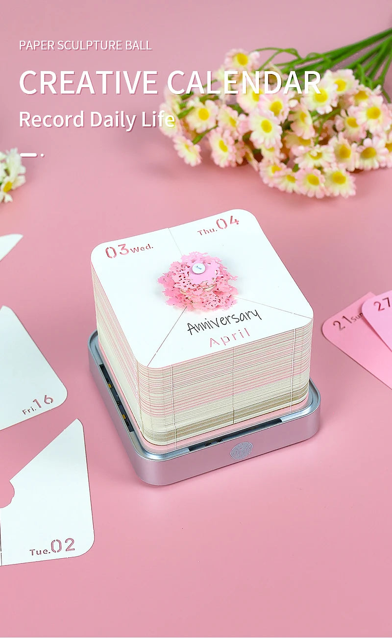 3D Omoshiroi Block Memo Pad Notepads Magical Calendar Magic Castle Sakura Tree Sticky Note Luxury Novelty Gift Items