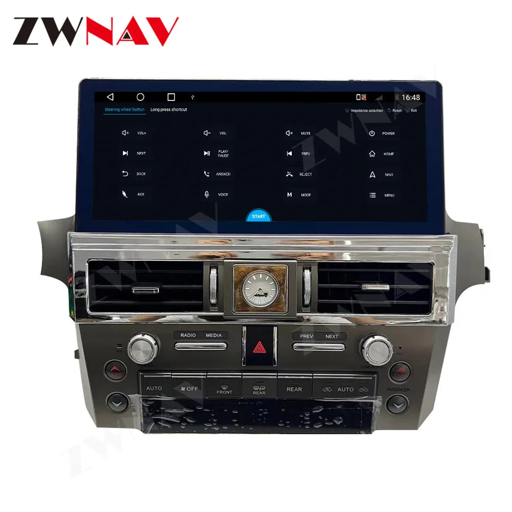 Radio para coche Android con pantalla IPS HD de 12,3" para Lexus GX460 GX400 2010-2020, reproductor multimedia, autorradio, navegación GPS, unidad principal 2 Din