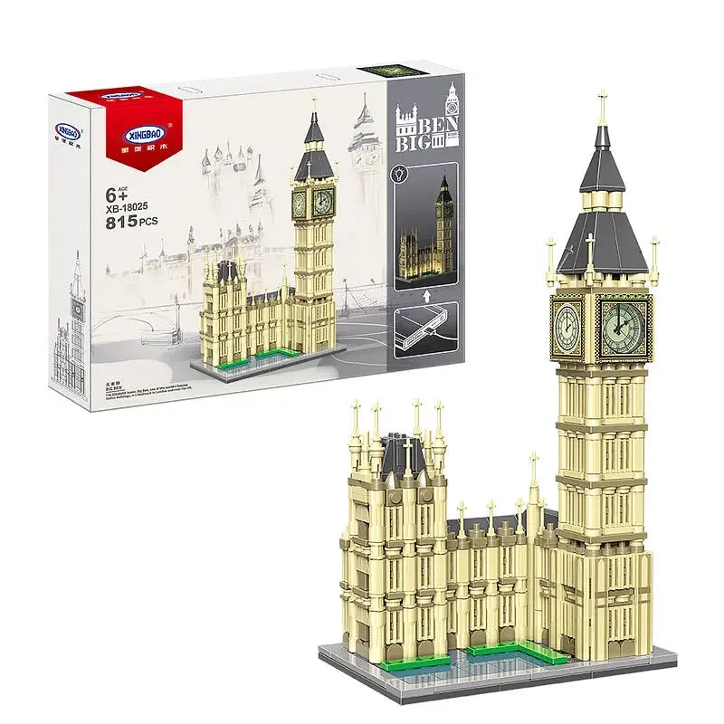815Pcs United Kingdom Big Ben Model Building Blocks Famous Urban Architecture Street View Series DIY Toys for Girl Boy Gift